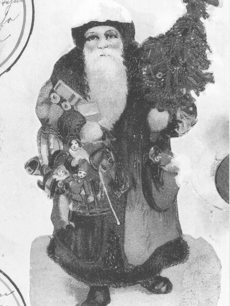 Schwarzweißbild eines Nikolaus
